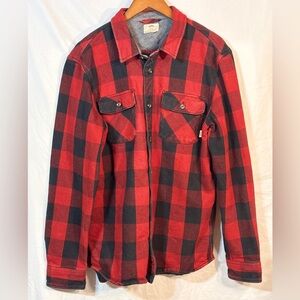 Vans Red and Black Buffalo Plaid Heavyweight Shirt